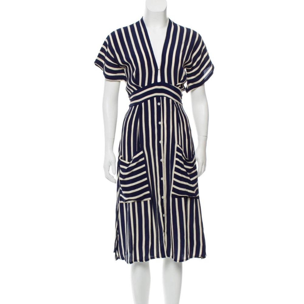 Faithful the Brand Striped Midi Dress